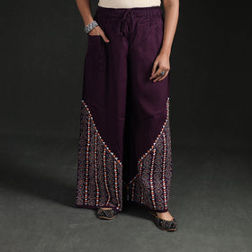 Bengal Kantha Hand Embroidered Cotton Palazzo 29