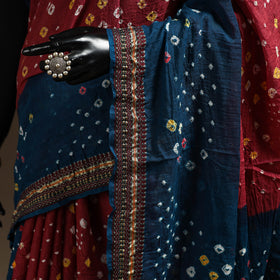 Multicolor - Kutch Tie-Dye Cotton Bandhani Saree with Blouse 43