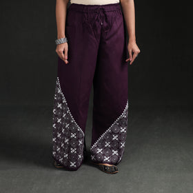 Bengal Kantha Hand Embroidered Cotton Palazzo 30