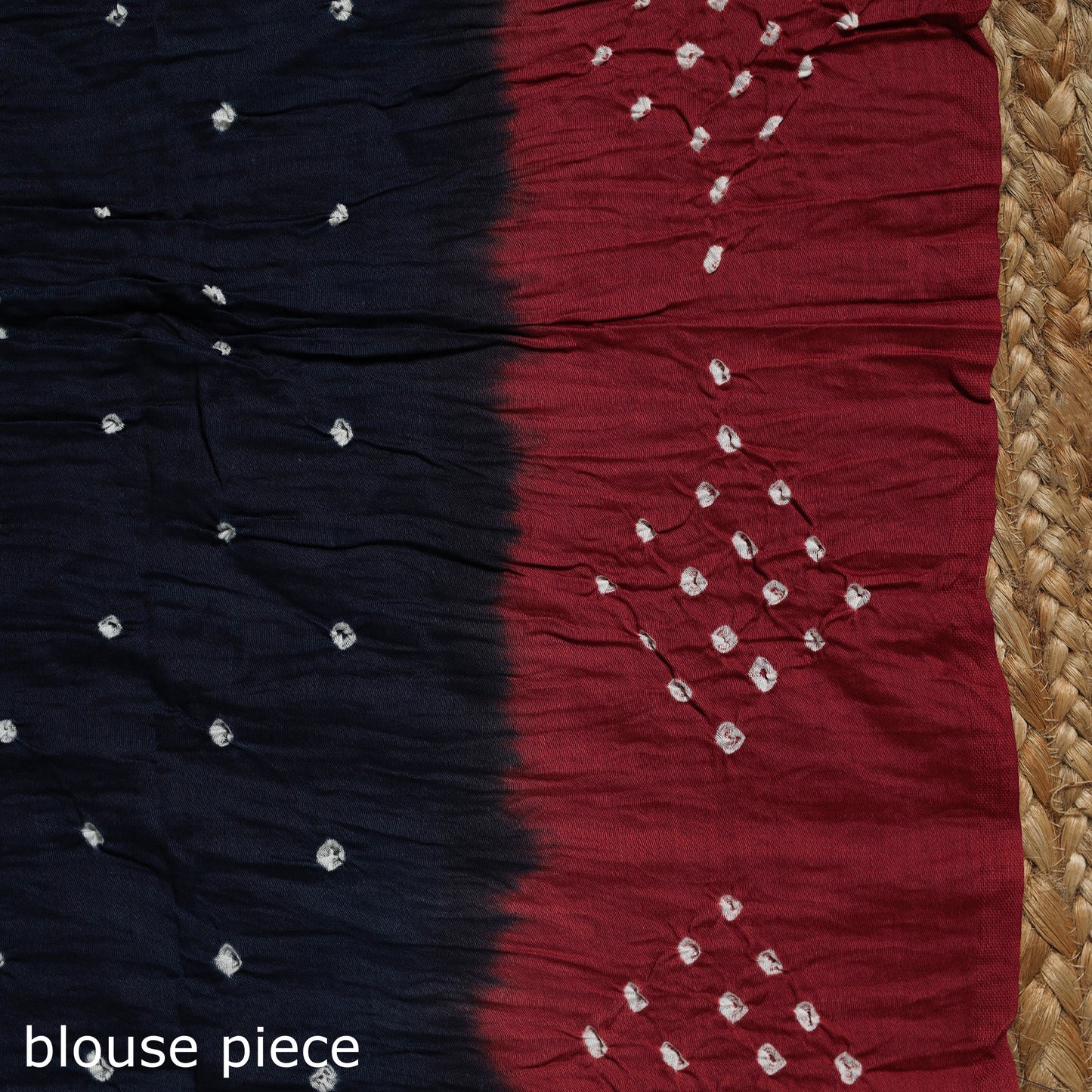 Blue - Kutch Tie-Dye Cotton Bandhani Saree with Blouse 44