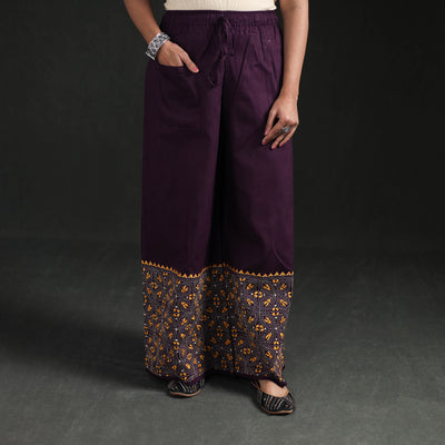 Bengal Kantha Hand Embroidered Cotton Palazzo 31