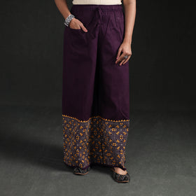 Bengal Kantha Hand Embroidered Cotton Palazzo 31