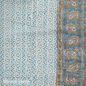 Sanganeri Hand Block Print Kota Doria Cotton Saree 37