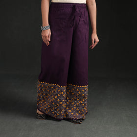 Bengal Kantha Hand Embroidered Cotton Palazzo 31