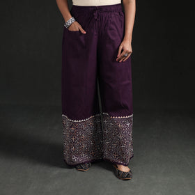 Bengal Kantha Hand Embroidered Cotton Palazzo 32