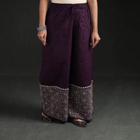 Bengal Kantha Hand Embroidered Cotton Palazzo 32