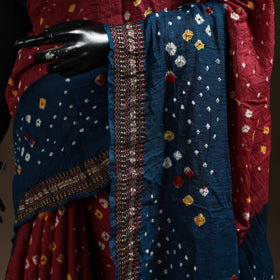 Multicolor - Kutch Tie-Dye Cotton Bandhani Saree with Blouse 49