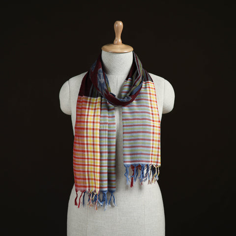 Multicolor - Pochampally Ikat Weave Cotton Stole 01