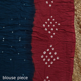 Multicolor - Kutch Tie-Dye Cotton Bandhani Saree with Blouse 49