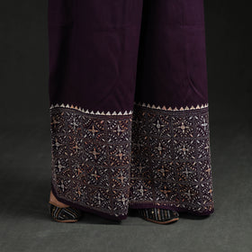 Bengal Kantha Hand Embroidered Cotton Palazzo 32