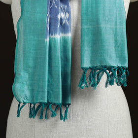 Green - Pochampally Ikat Weave Cotton Stole 05