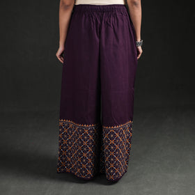 Bengal Kantha Hand Embroidered Cotton Palazzo 33