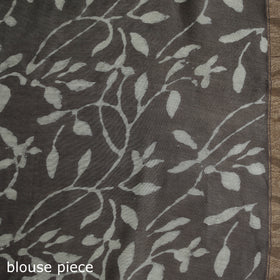 Bagru Hand Block Print Natural Dyed Chanderi Silk Saree 44