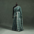 Bagru Hand Block Print Natural Dyed Chanderi Silk Saree 45