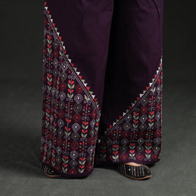 Bengal Kantha Hand Embroidered Cotton Palazzo 34