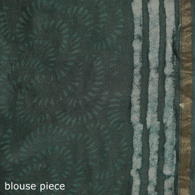 Bagru Hand Block Print Natural Dyed Chanderi Silk Saree 45