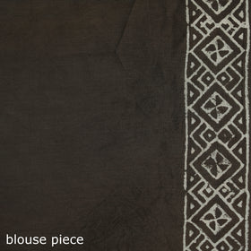 Bagru Hand Block Print Natural Dyed Chanderi Silk Saree 46