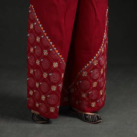 Bengal Kantha Hand Embroidered Cotton Palazzo 36