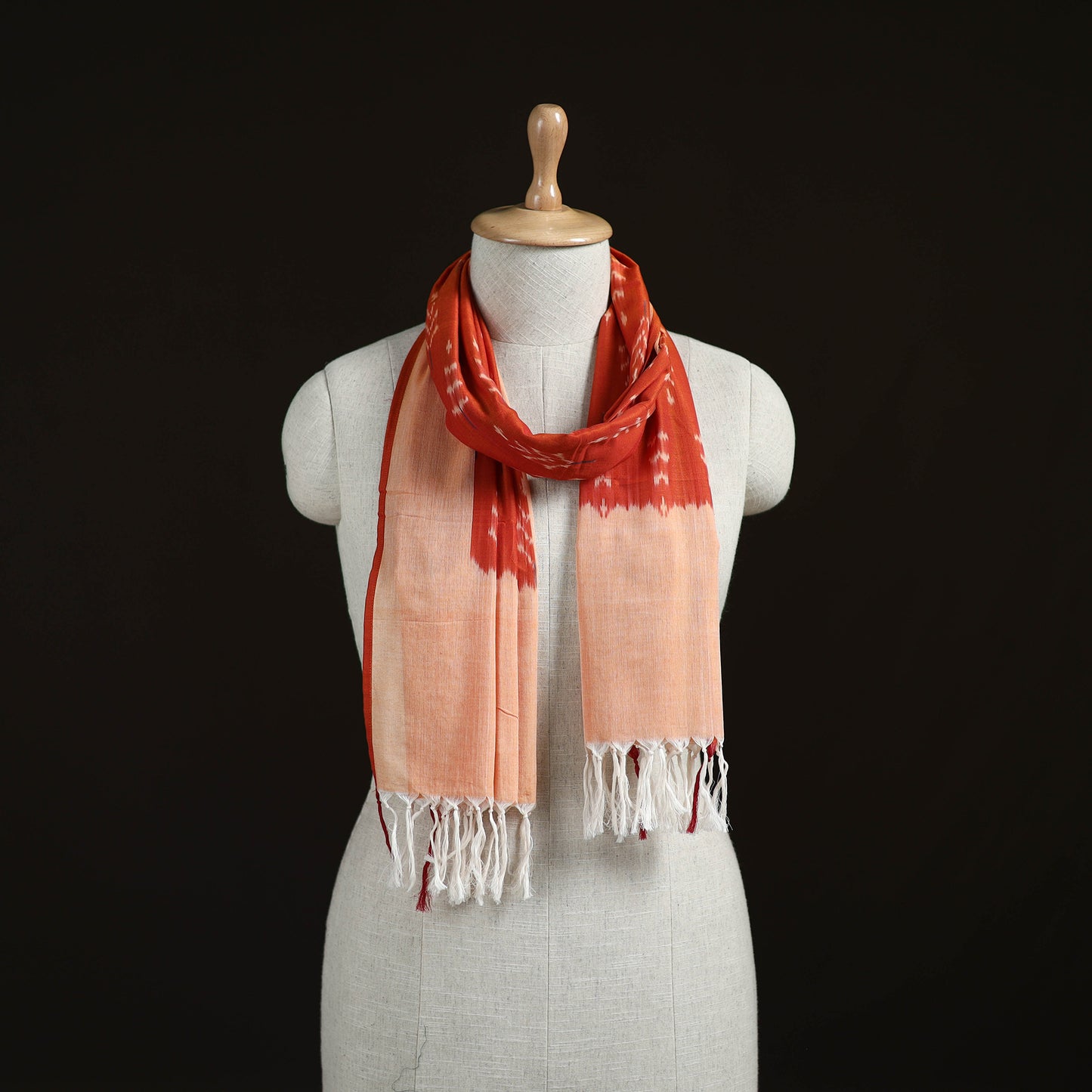 Pochampally Ikat Weave Cotton Stole 18