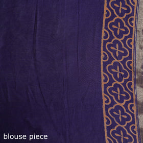 Bagru Hand Block Print Natural Dyed Chanderi Silk Saree 48