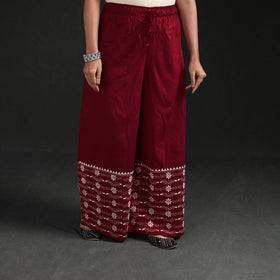 Bengal Kantha Hand Embroidered Cotton Palazzo 38