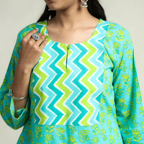Jaipur Printed Kurta with Palazzo & Dupatta Set
