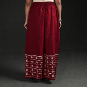 Bengal Kantha Hand Embroidered Cotton Palazzo 38