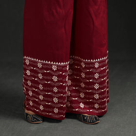 Bengal Kantha Hand Embroidered Cotton Palazzo 38