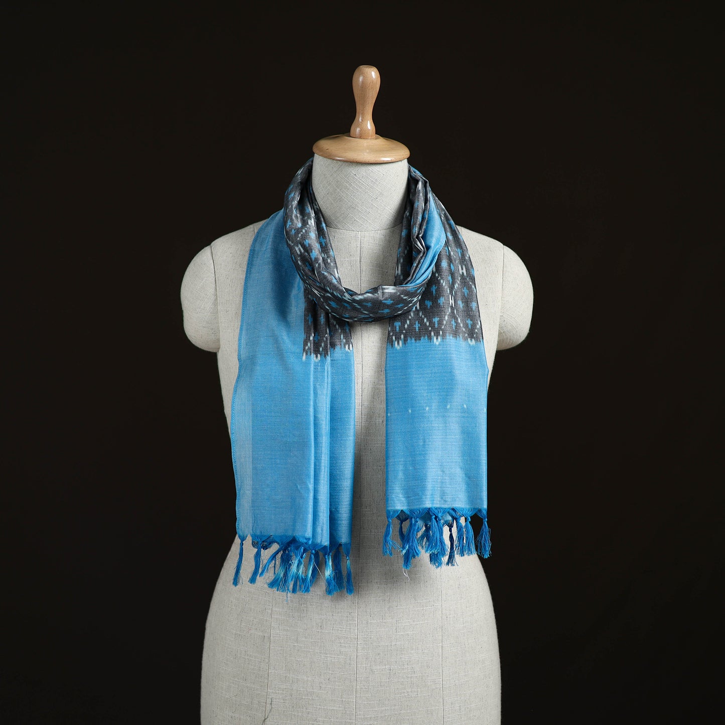 Pochampally Ikat Weave Cotton Stole 29