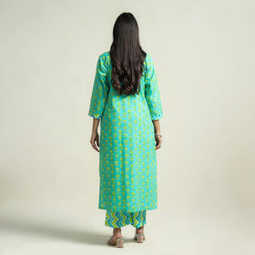 Jaipur Printed Kurta with Palazzo & Dupatta Set
