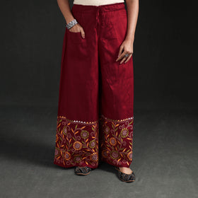 Bengal Kantha Hand Embroidered Cotton Palazzo 39