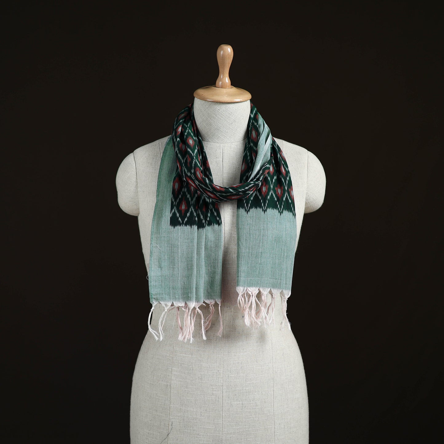 Pochampally Ikat Weave Cotton Stole 28
