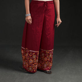 Bengal Kantha Hand Embroidered Cotton Palazzo 39