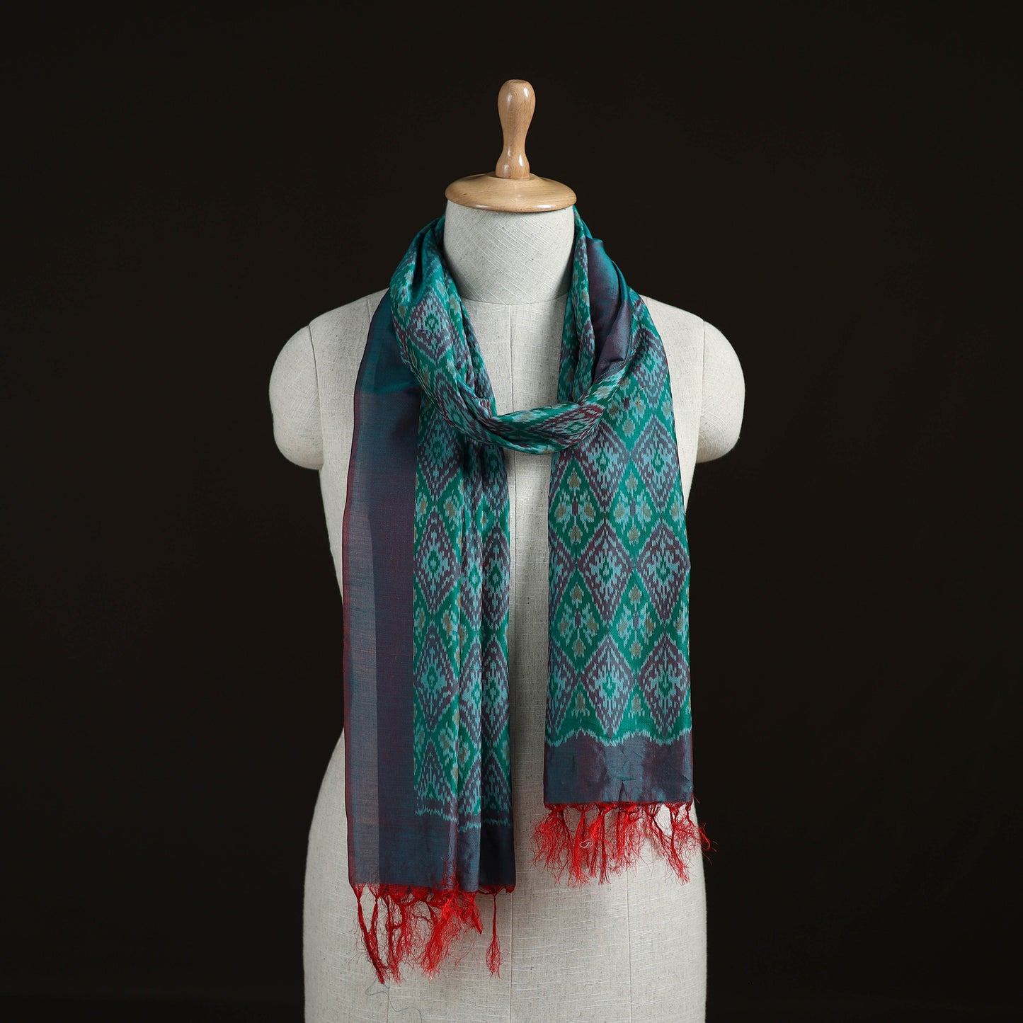 Pochampally Ikat Weave Sico Stole 41