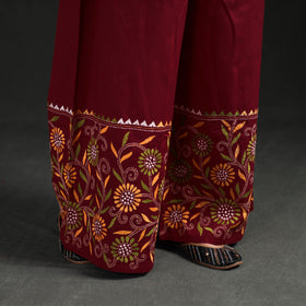 Bengal Kantha Hand Embroidered Cotton Palazzo 39