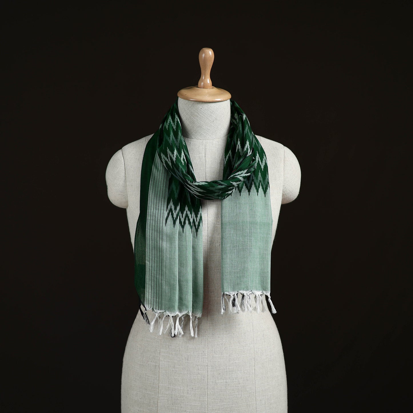 Pochampally Ikat Weave Cotton Stole 24