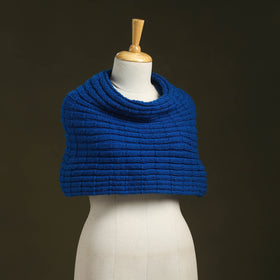 Blue - kumaun hand knitted woollen cowl 44 - handcrafted