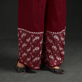 Bengal Kantha Hand Embroidered Cotton Palazzo 40