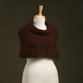 Brown - kumaun hand knitted woollen cowl 45 - handcrafted