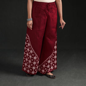 Bengal Kantha Hand Embroidered Cotton Palazzo 41