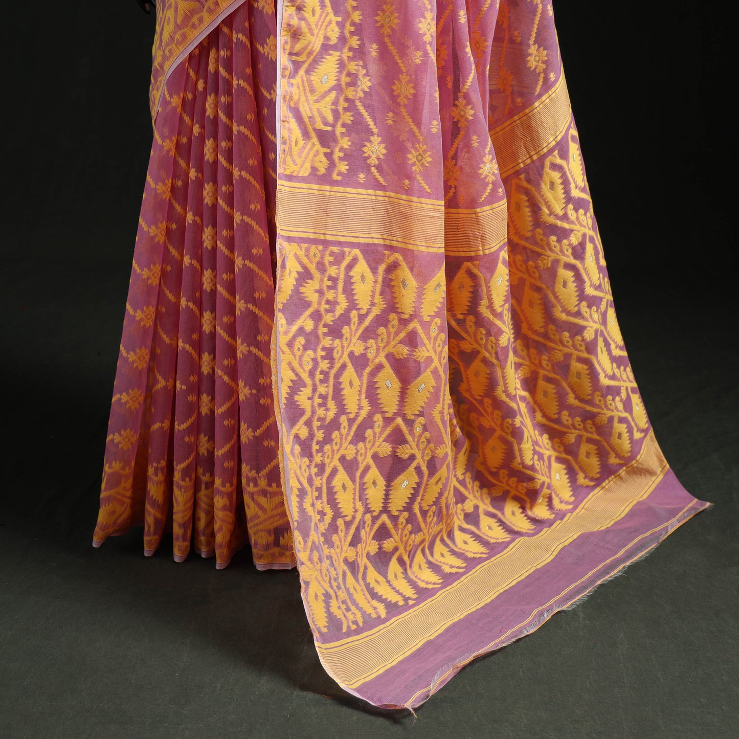 Silk Cotton Dhakai Jamdani Saree  07