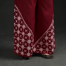 Bengal Kantha Hand Embroidered Cotton Palazzo 41