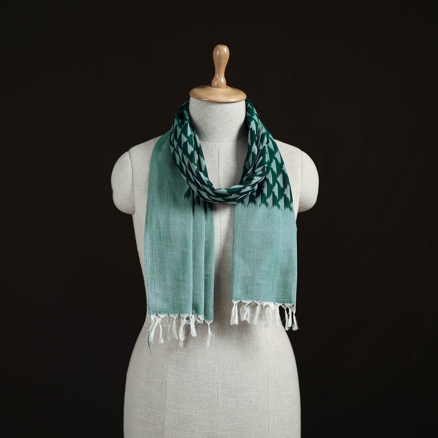 Pochampally Ikat Weave Cotton Stole 11