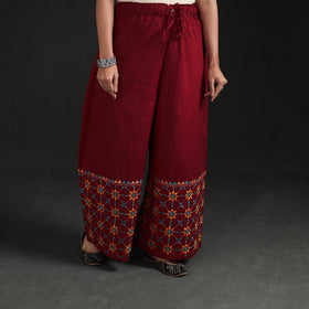 Bengal Kantha Hand Embroidered Cotton Palazzo 42