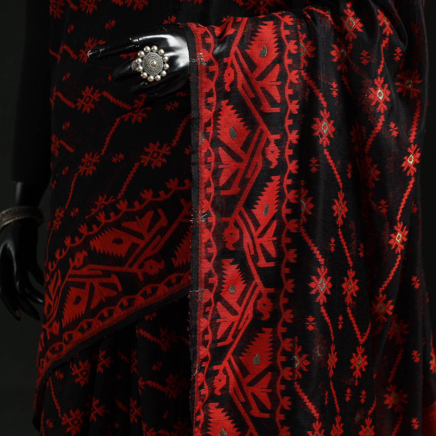 Silk Cotton Dhakai Jamdani Saree  08