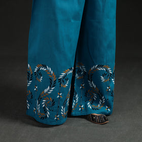 Bengal Kantha Hand Embroidered Cotton Palazzo 44