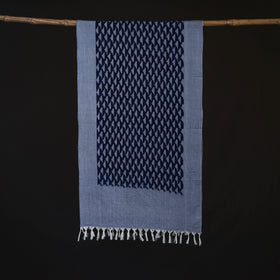 Blue - Pochampally Ikat Weave Cotton Stole 23