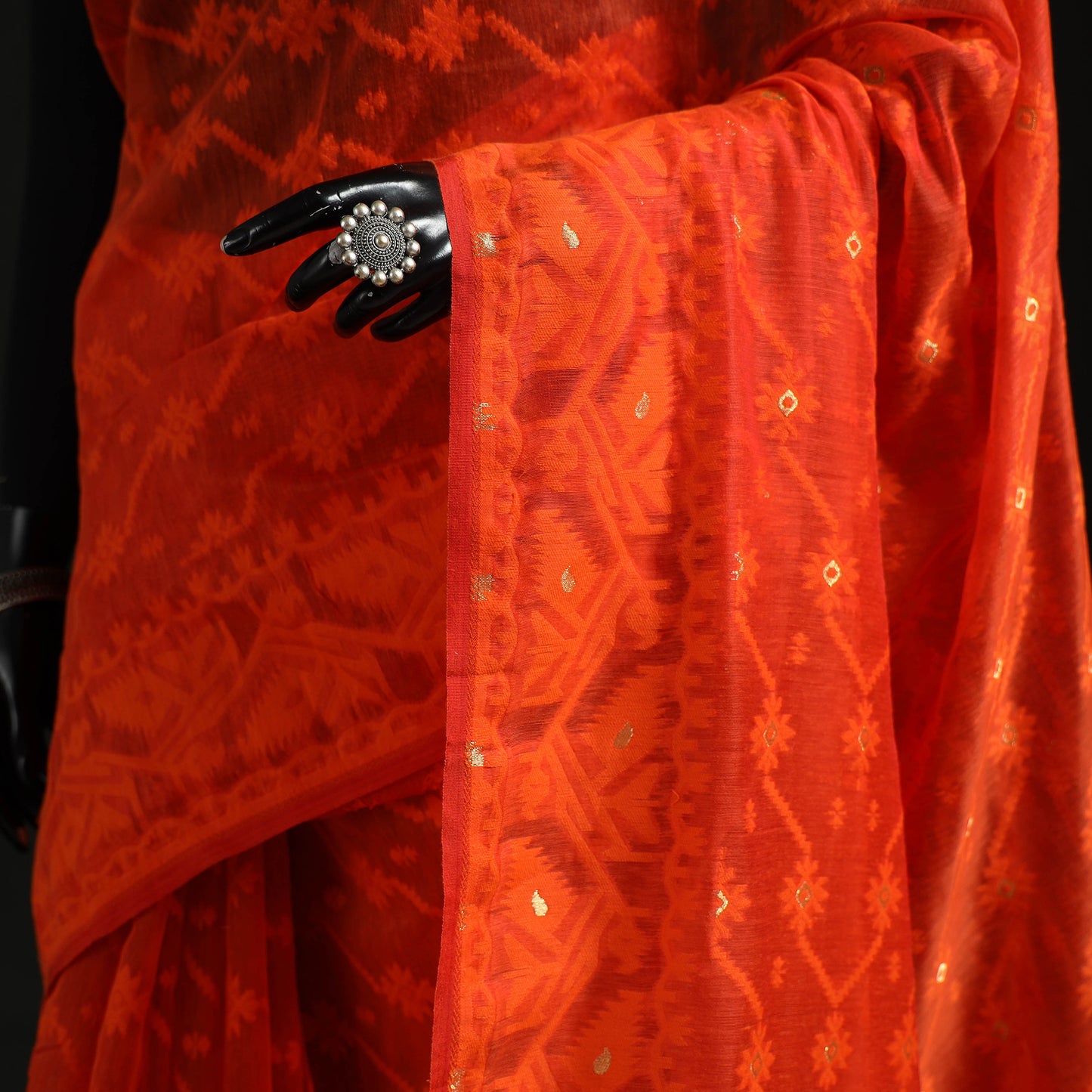 Silk Cotton Dhakai Jamdani Saree  10