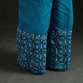 Bengal Kantha Hand Embroidered Cotton Palazzo 45