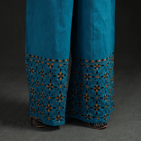 Bengal Kantha Hand Embroidered Cotton Palazzo 46